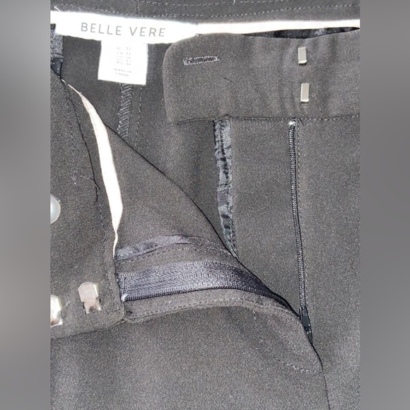 Women’s Belle Vere black cropped stretchy loose‎ fit trousers pants size 12 - Picture 3 of 11
